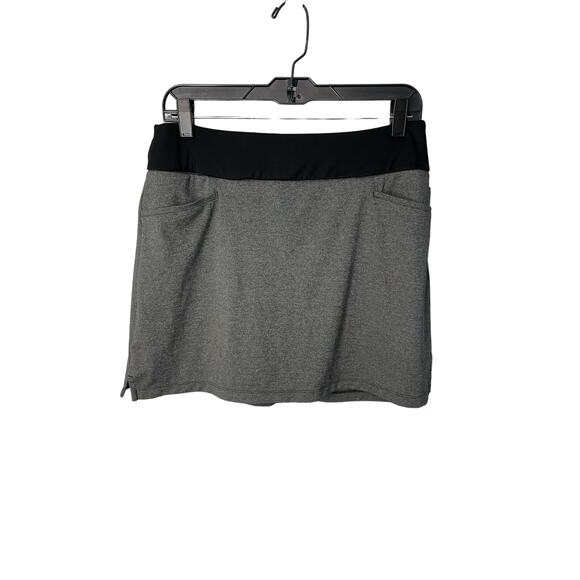 Adidas gray black pull on stretch athletic golf skort pockets womens size medium - Picture 1 of 6